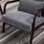 Chaise d'appoint Mid-Century moderne en bois d'hévéa durable-120886796-120886794