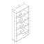 Vitrine flottante moderne avec 8 tablettes