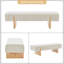 Banc rembourré Chamille avec pieds en bois massif-131368806-131368804