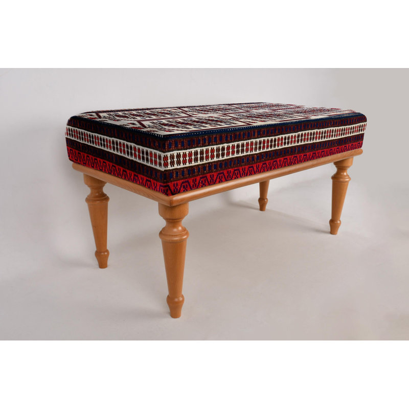 Banc de porte d'entrée, banc de style bohémien, banc de repose-pieds, banc rembourré, banc de tapis turc, banc Kilim, banc de décoration intérieure, banc fabriqué à la main
