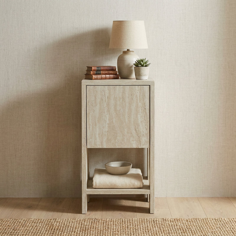 Table de chevet l 11,8 po x H 21,7 po x P 11,8 po Ema