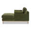 Chaise longue de style ferme moderne, vert olive