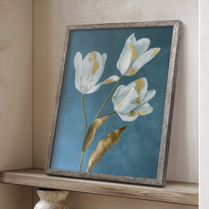 «FLORAL Series Cxxxvi», reproduction encadrée - bois massif, H 30 po x l 24 po