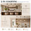 Luminaire plafonnier semi-encastré en bois rustique à 1 lumière de style campagnard avec abat-jour en verre ensemencé pour l'entrée de la cuisine de la salle à manger