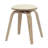 Hoxha Leather Round Dining Stool with Poplar Wood Legs and Swivel-1706171483