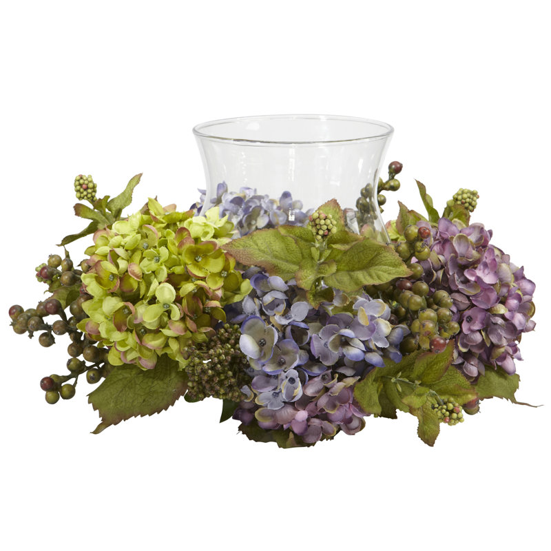 Hydrangea Candelabrum Arrangement in Vase