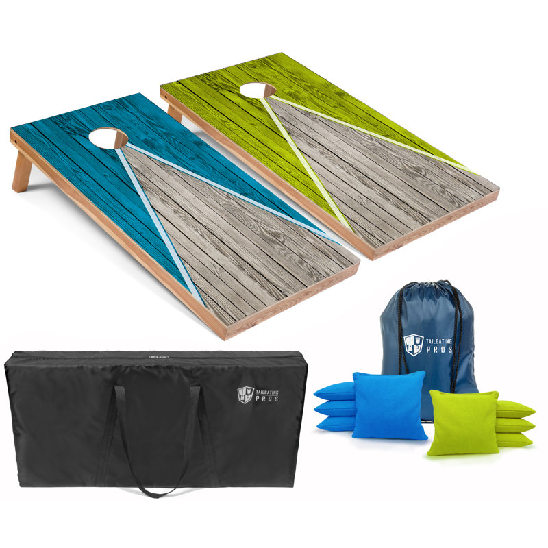Pyramid Cornhole, Lime / turquoise