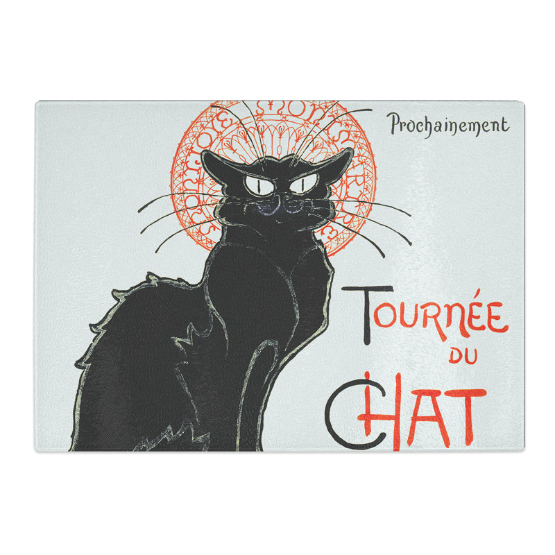 Tournee Du Chat Noir Cat Vol.2 by Theophile Steinlen Chopping Board, 0.4cm H x 20cm W x 28.5cm L