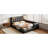 Queen Size Upholstered Platform Bed With 2 Reading Lights