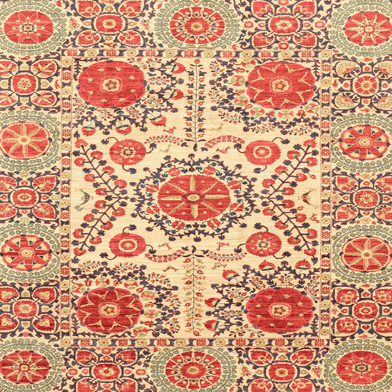 Abstract Indoor Rug, Square 3'