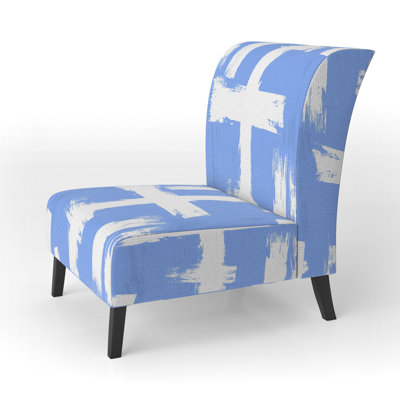 Crossing Paths II - Modern Upholstered Slipper Chair