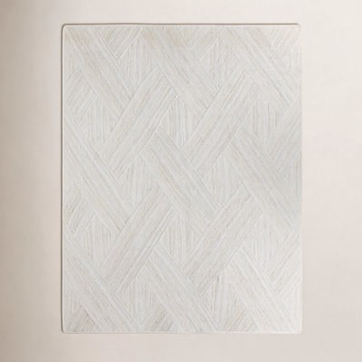 Lizbeth Cream Hand-Woven Geometric Jute Rug