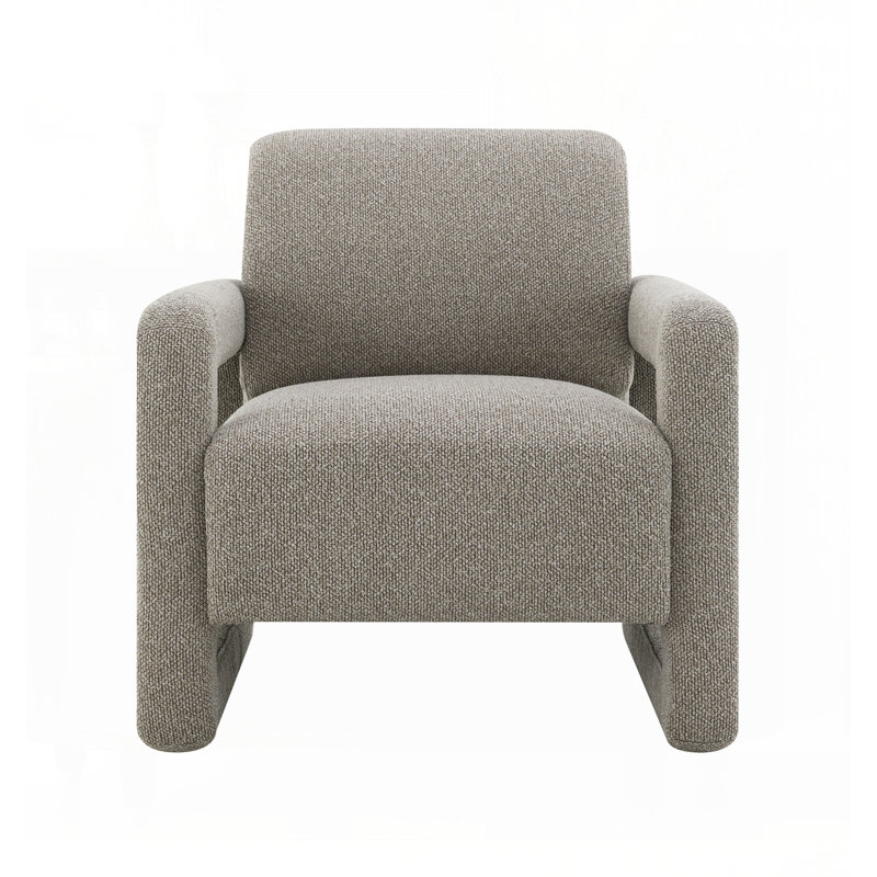 Fauteuil d'appoint en chenille gris