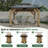 Classic  10 FTx 12 FT Solid Wood Storage Gazebo With Double Iron Roof-110780592