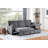 Emilia 89"W Dark Gray Fabric Sleeper Sectional Sofa With Reversible Storage Chaise