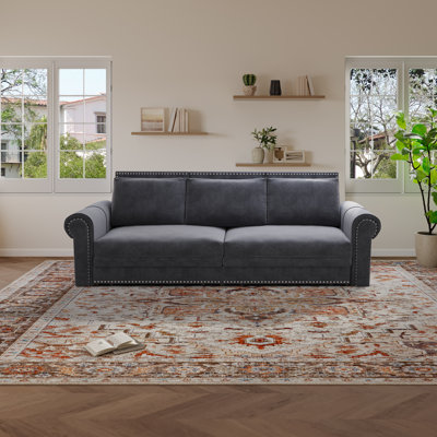 3-In-1 Velvet Convertible Sleeper Sofa