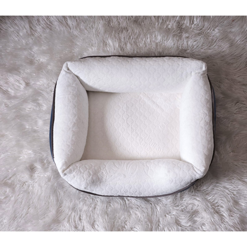Grand lit pour animal de compagnie de 23 po x 29 po pour chats, anthracite, mousse articulaire pour un sommeil réparateur