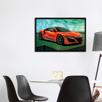 Honda Acura NSX 2016 by Paul Meijering - Floater Frame Gallery-Wrapped Canvas Giclée on Canvas