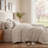 Bedsure Cal King Pintuck Bed-in-a-Bag- Beige Pinch Pleat Comforter with Sheets, Pillowcases & Shams-101518289-103425113