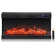 36" 3-Sided Glass Electric Fireplace, Wall Mounted and Recessed with Thermostat, 12-Color Flame, Adjustable Brightness, Remote Control with Timer, 1400W