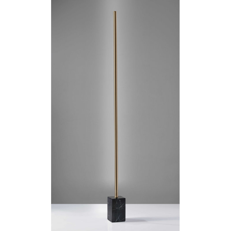 Lampe sur pied avec bras 65 po Justas, Noir
