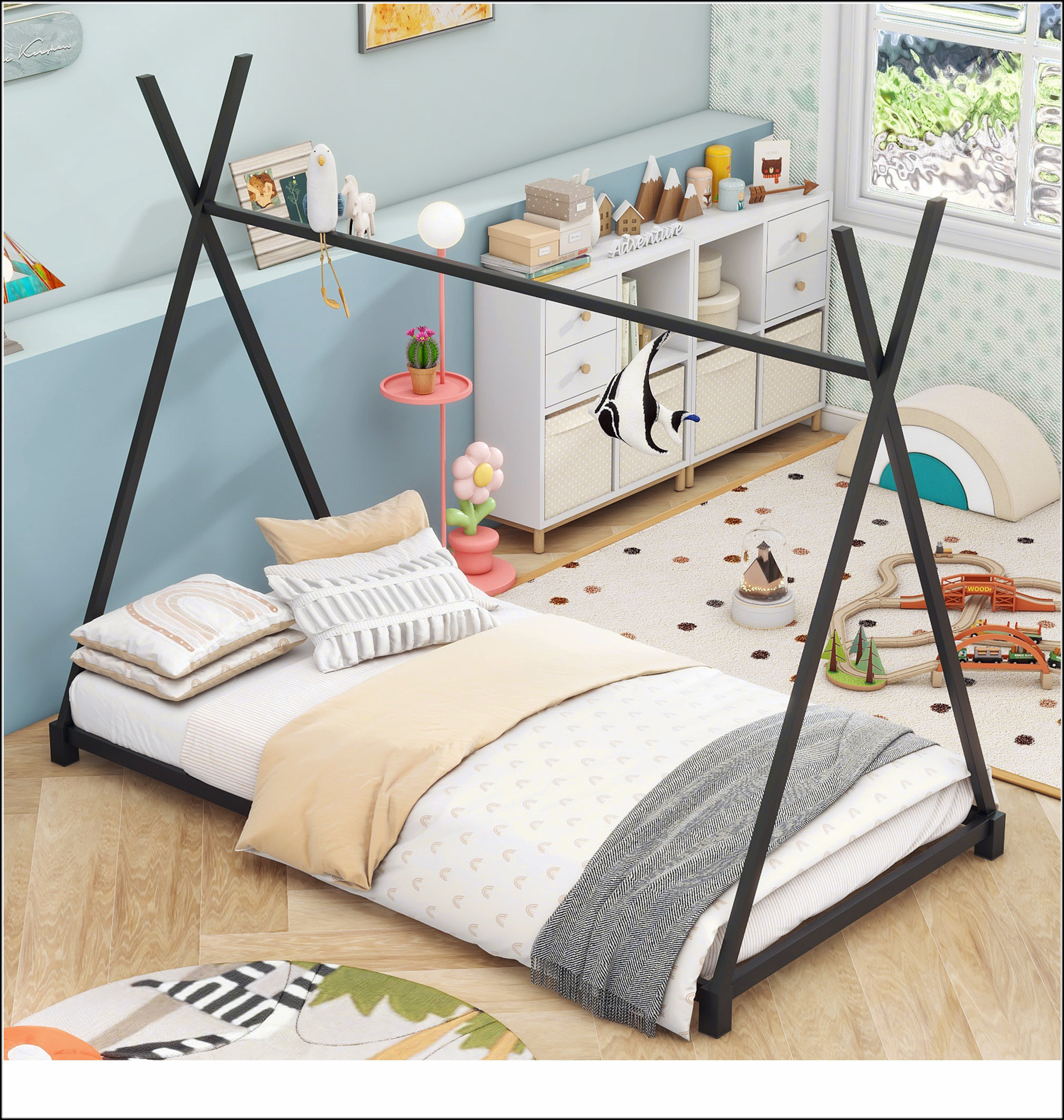 Redwood Rover House Platform Bed with Triangle tructure | Wayfair