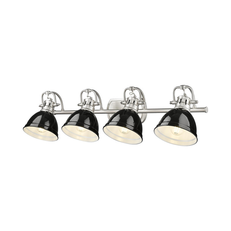 Ensemble de meuble-lavabo 4 lumières Brynnan, Étain, Noir, noir, noir, noir