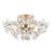 Rosa 6-light 17.7" Brushed Silver-ish Champagne Flower Crystal Flush Mount