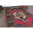 Vintage Wool Patchwork Rug, 1.5 x 2.6 Ft Red Area Rug