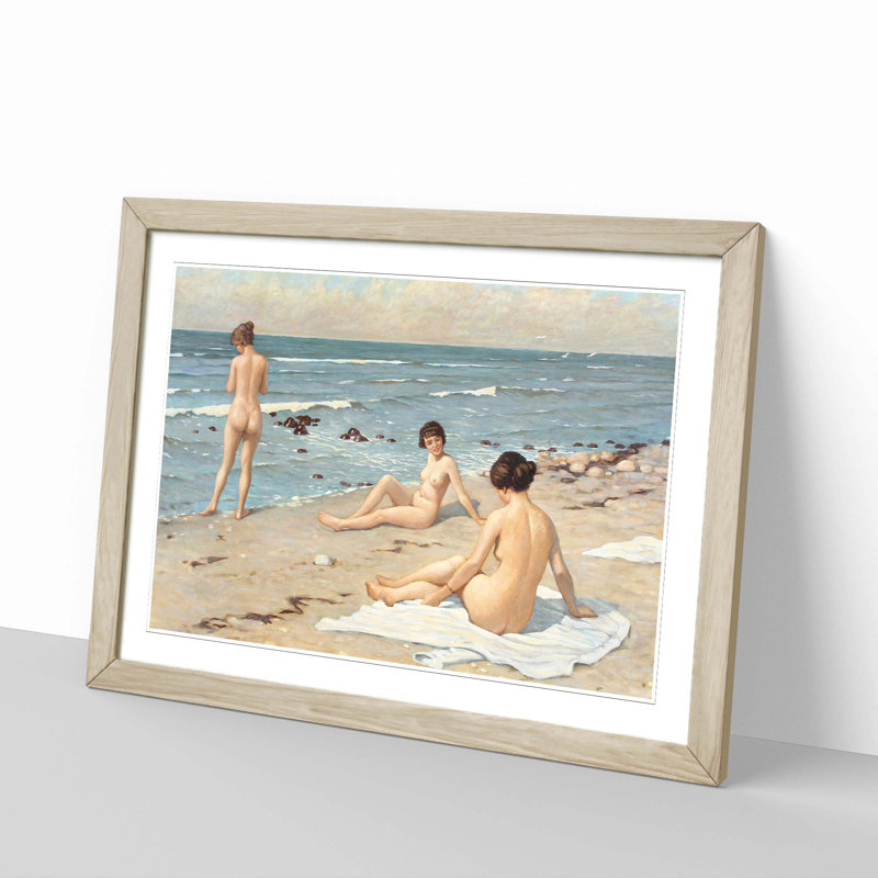 Paul Gustave - Single Picture Frame Painting, Oak
