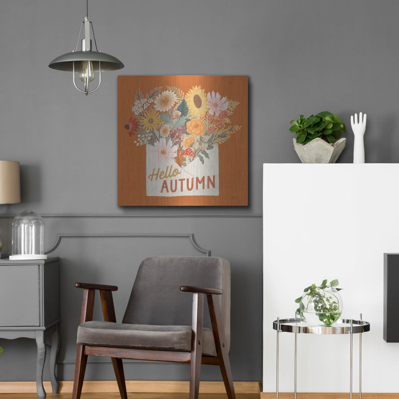 Art mural luxueux «Autumn Meadow 4» par Laura Marshall, H 24 po x l 24 po