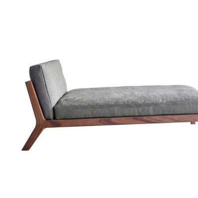 Élégante chaise en bois massif de coton et lin