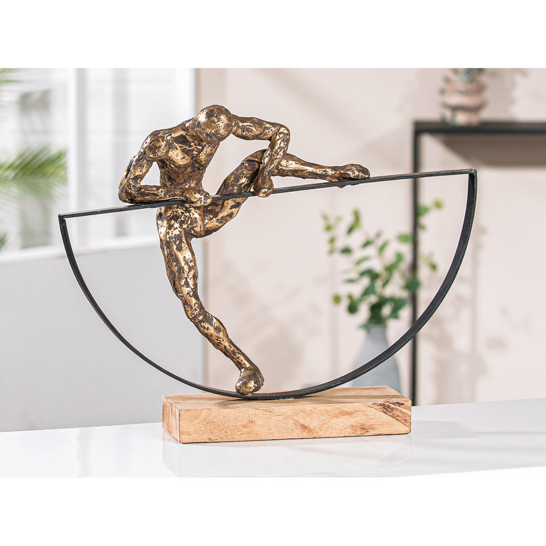 Skulptur Lifting bronzefarben H. 32 cm