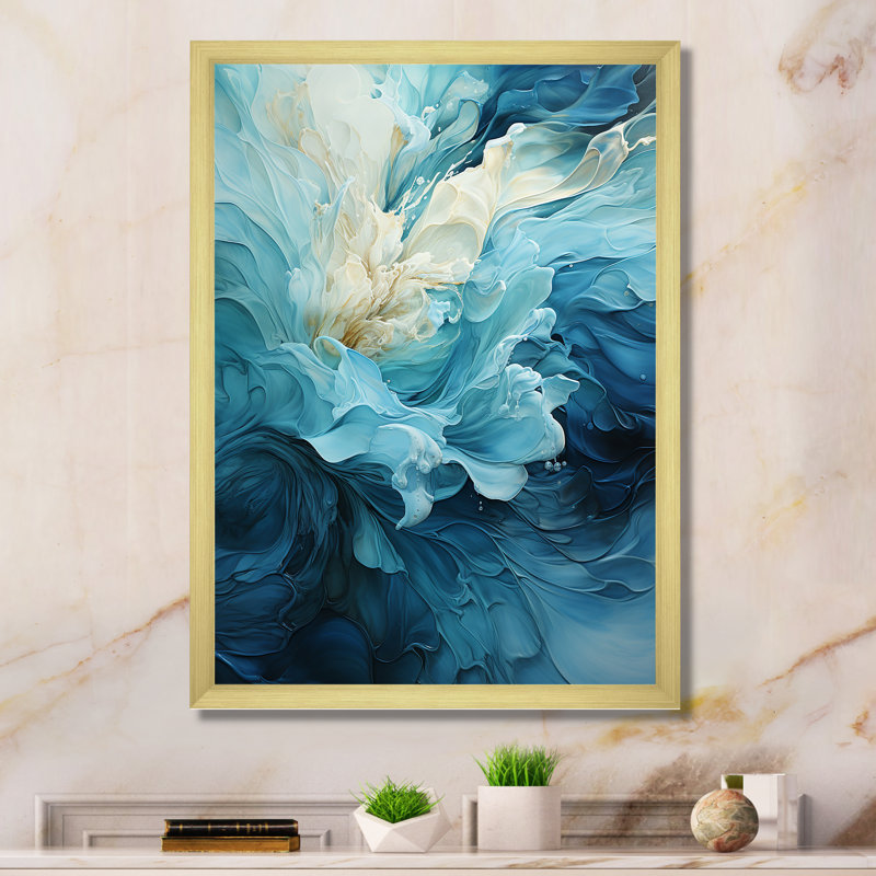 «Ciacci - Abstract Spirals», art mural, Toile encadrée, H 20 po x l 12 po, Doré