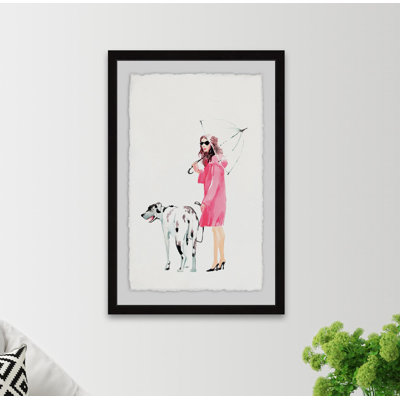 Dog Walking - Single Picture Frame Painting