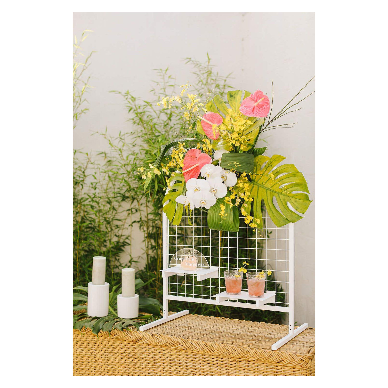 Azure Plant Stand, 36.25"H x 28.25" L x 7.5" D
