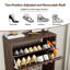 12 Pair Flip Down Shoe Storage