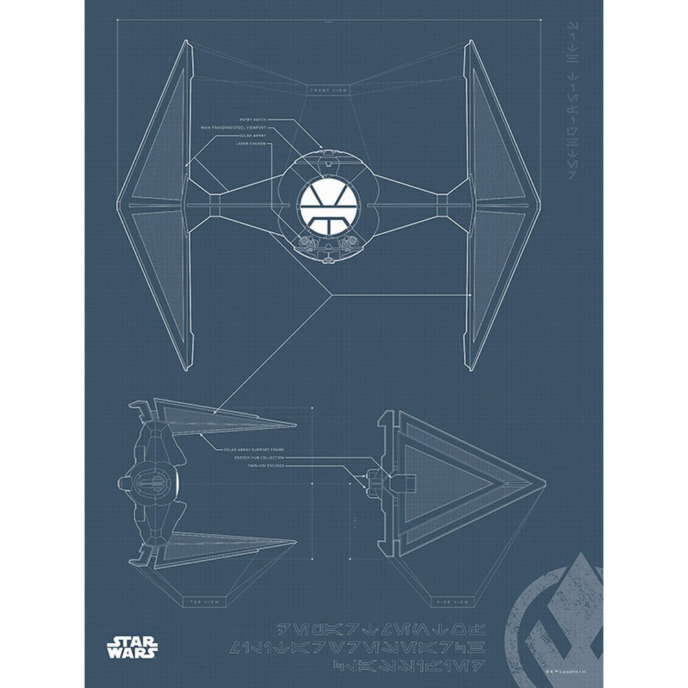 Poster Star Wars Blue Sith Tie-Fighter