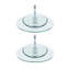 Lavabo de salle de bain mural circulaire en verre avec robinet console unique