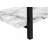 Accent Table, Console, Entryway, Narrow, Sofa, White Marble Look Laminate, Black Metal-63060660