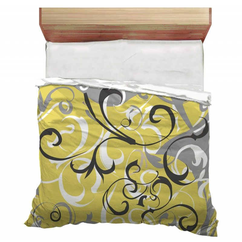 Floral Art Microfiber / Polyester Comforter, King Comforter