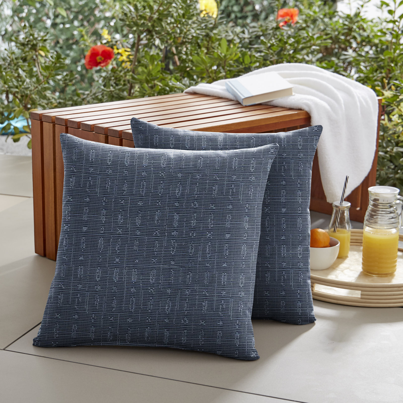 Dartford Geometric Sunbrella® Indoor/Outdoor Throw Pillow, 20" x 20"