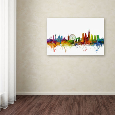 Ingar "London England Skyline IX", impression sur toile tendue
