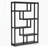 69.29" 6-Tier Industrial Black Etagere Bookcase