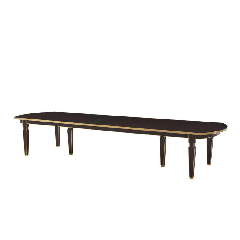 Cambridge Wood Round Extendable Dining Table for 12