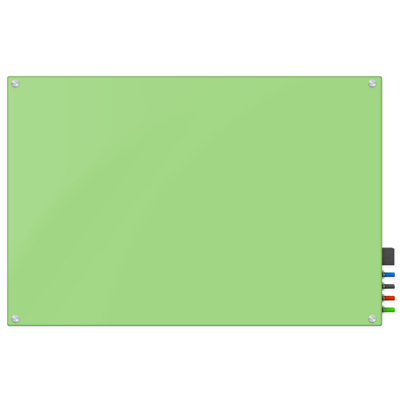 Panneau de verre mural Boissonneau, Vert clair, 48" x 72"
