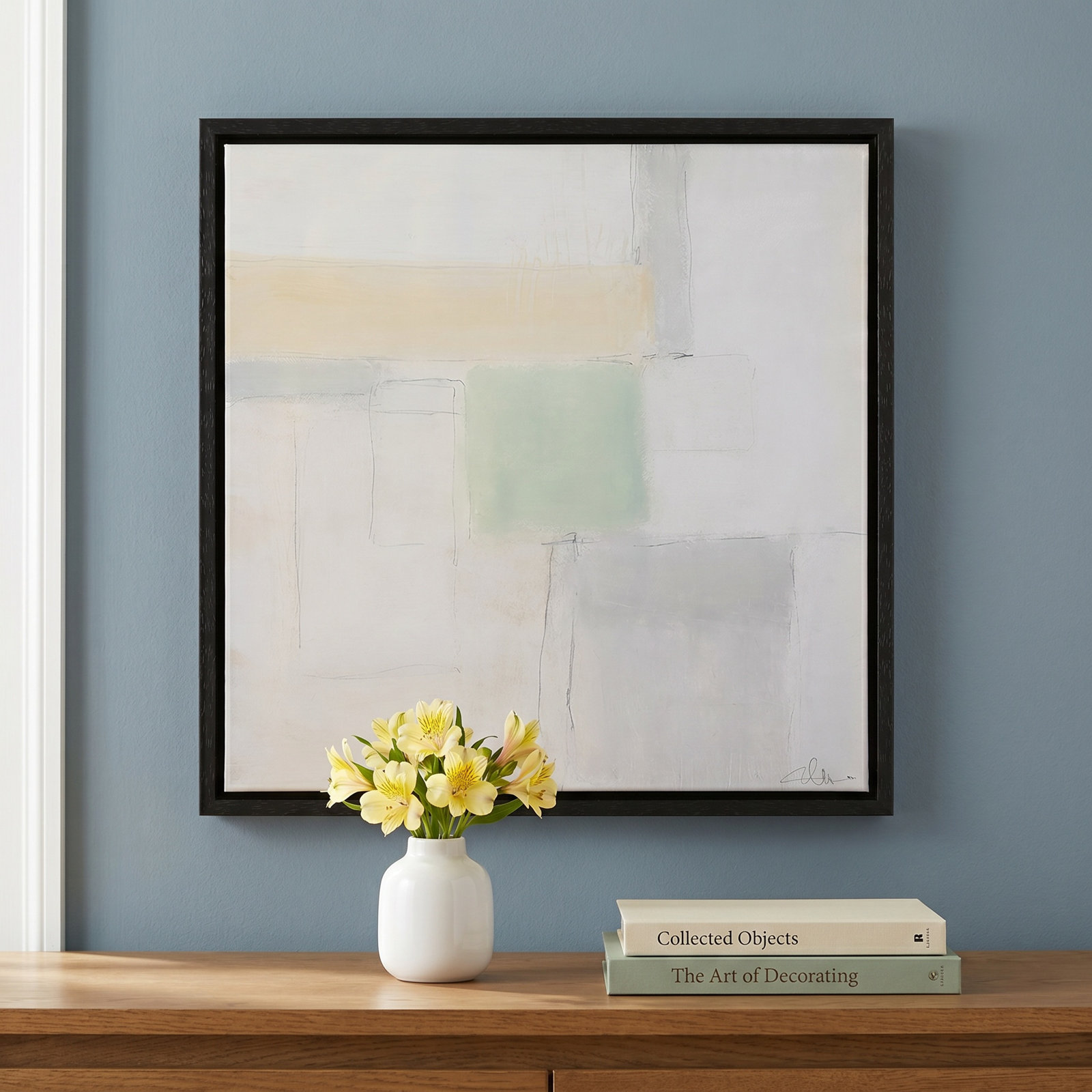 Veasey "Powder Room Whispers-I" Print, Espresso Framed, 31.5" H x 31.5" W x 2" D