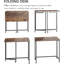 Bureau d'ordinateur pliable à roulettes, chariot portatif pour ordinateur portable, poste de travail compact et compact pour bureau à domicile, canapé ou lit