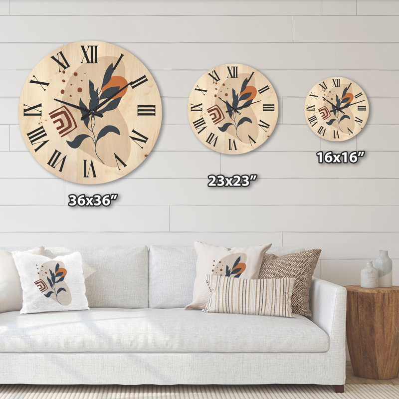 Horloge murale abstraite, Moyen