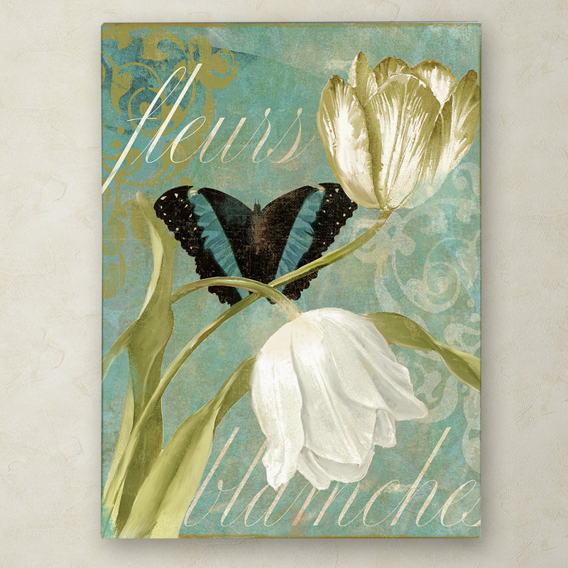"Jadaya White Tulips" par Color Bakery, impression sur toile tendue, H 19 po x l 14 po x P 2 po
